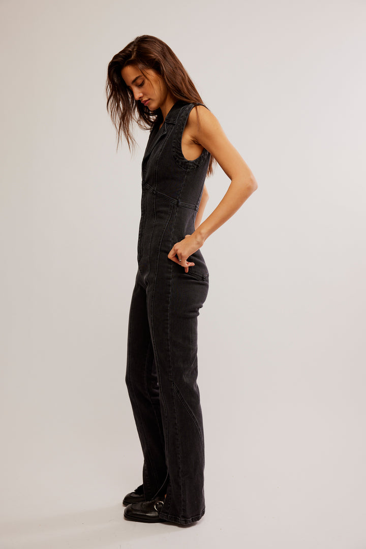 Free People Crvy Ring the Alarm One Piece Jumpsuit