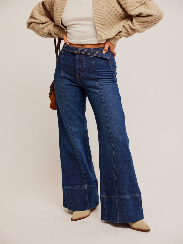 Jayden P Boutique - FREE PEOPLE - Ryla A Line Jean - Dreamscape Blue / 24