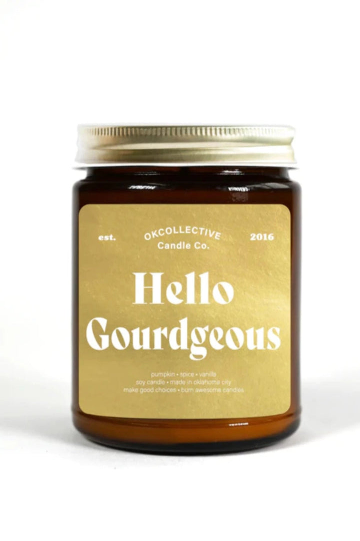 Jayden P Boutique - OkCollective Candle Co. - Holiday Soy Candles - 8oz - HELLO GOURDGEOUS