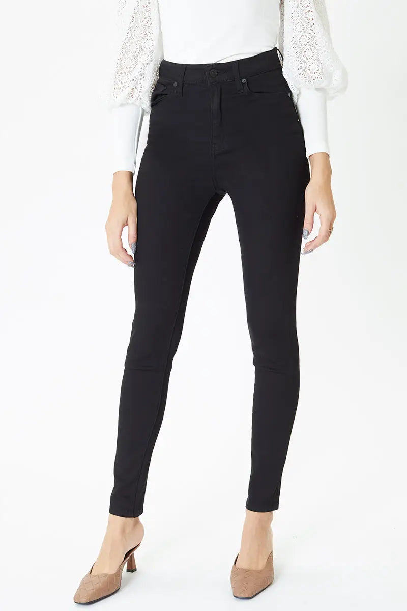 PARIS HIGH RISE SUPER SKINNY JEANS - BLACK-kan can-Jayden P Boutique