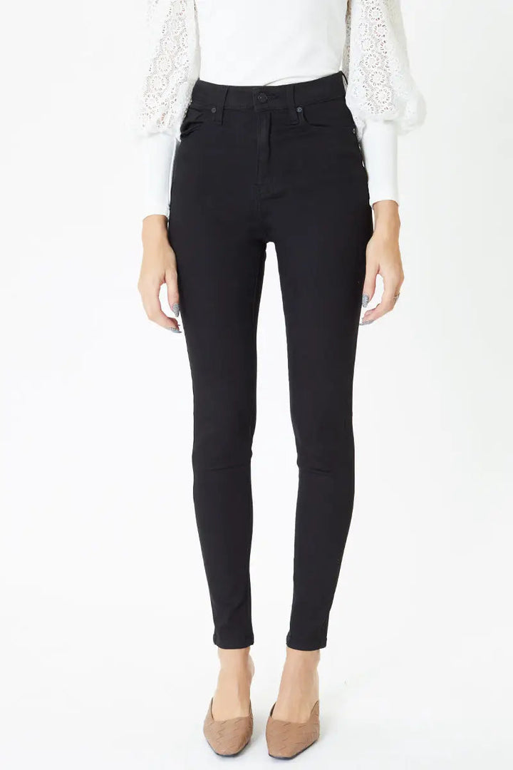 PARIS HIGH RISE SUPER SKINNY JEANS - BLACK-kan can-Jayden P Boutique