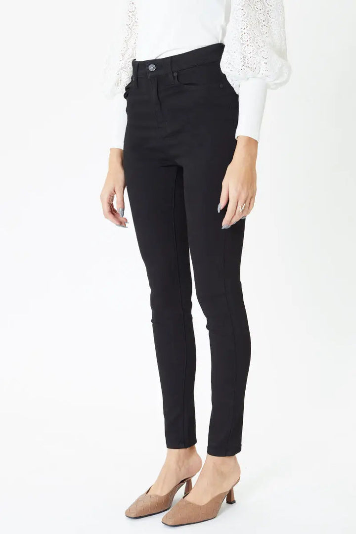 PARIS HIGH RISE SUPER SKINNY JEANS - BLACK-kan can-Jayden P Boutique