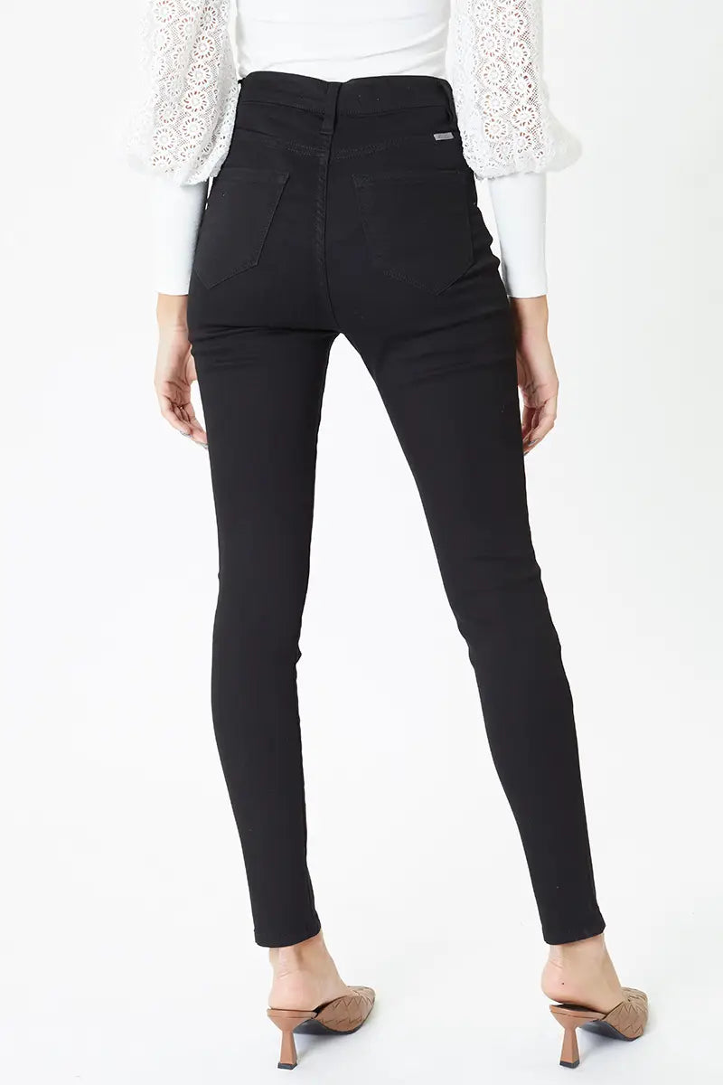 PARIS HIGH RISE SUPER SKINNY JEANS - BLACK-kan can-Jayden P Boutique