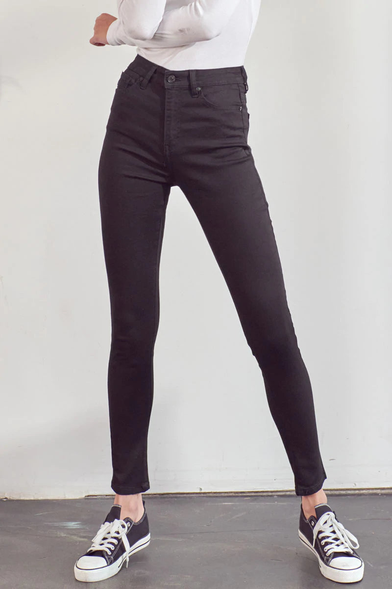 PARIS HIGH RISE SUPER SKINNY JEANS - BLACK-kan can-Jayden P Boutique