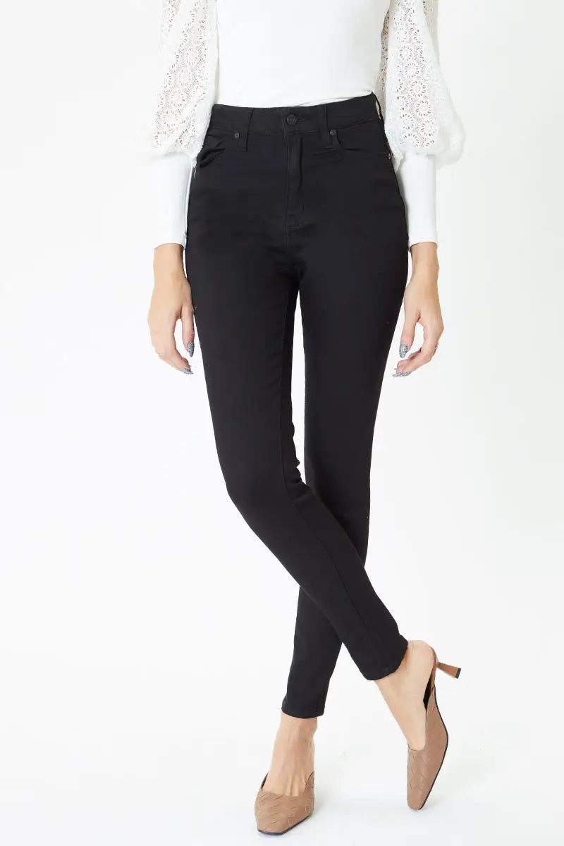 PARIS HIGH RISE SUPER SKINNY JEANS - BLACK-kan can-Jayden P Boutique