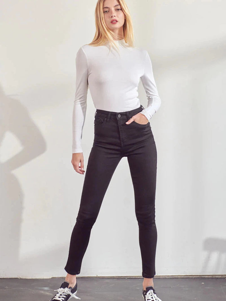 PARIS HIGH RISE SUPER SKINNY JEANS - BLACK-kan can-Jayden P Boutique