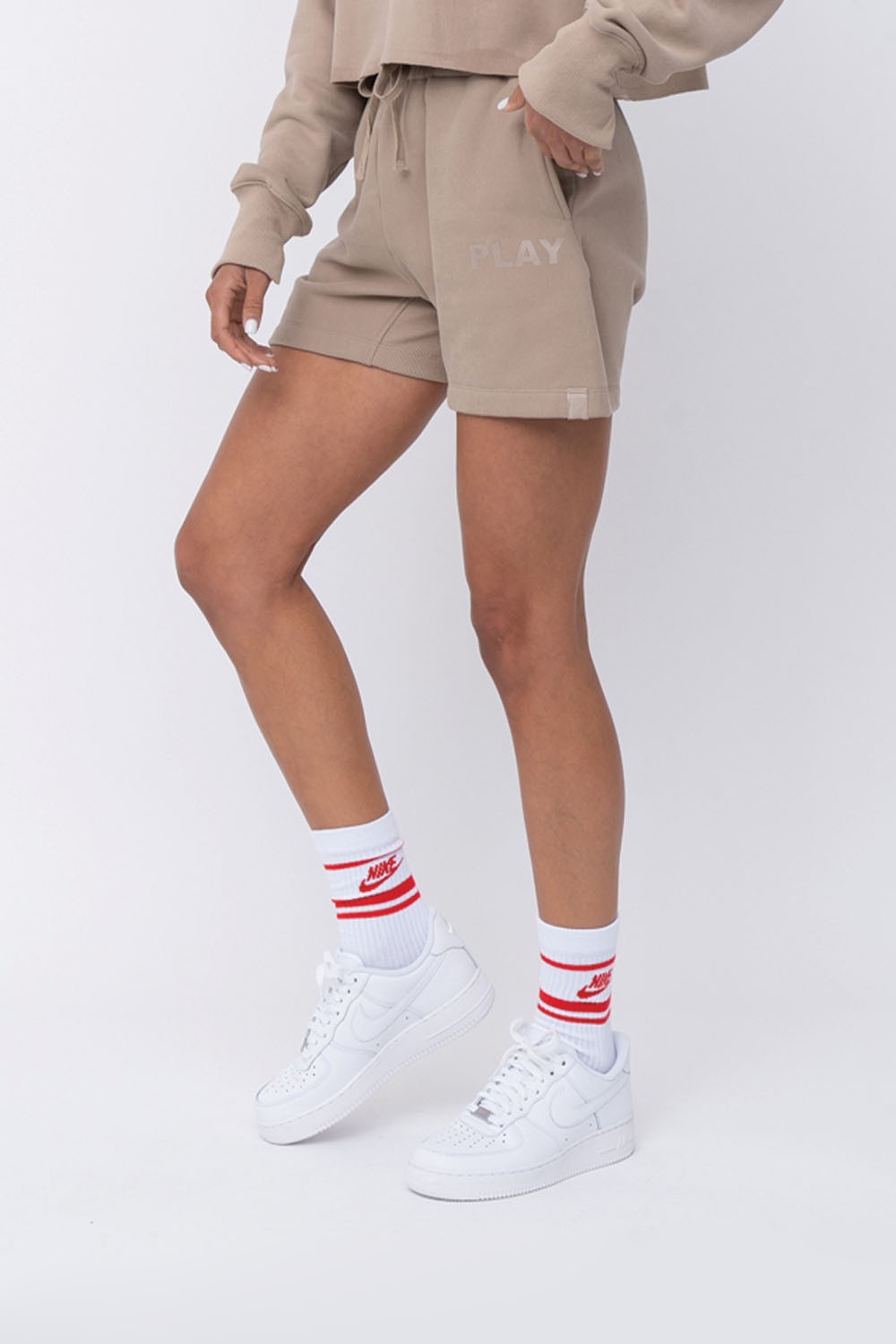 Penny Sweat Shorts - Taupe