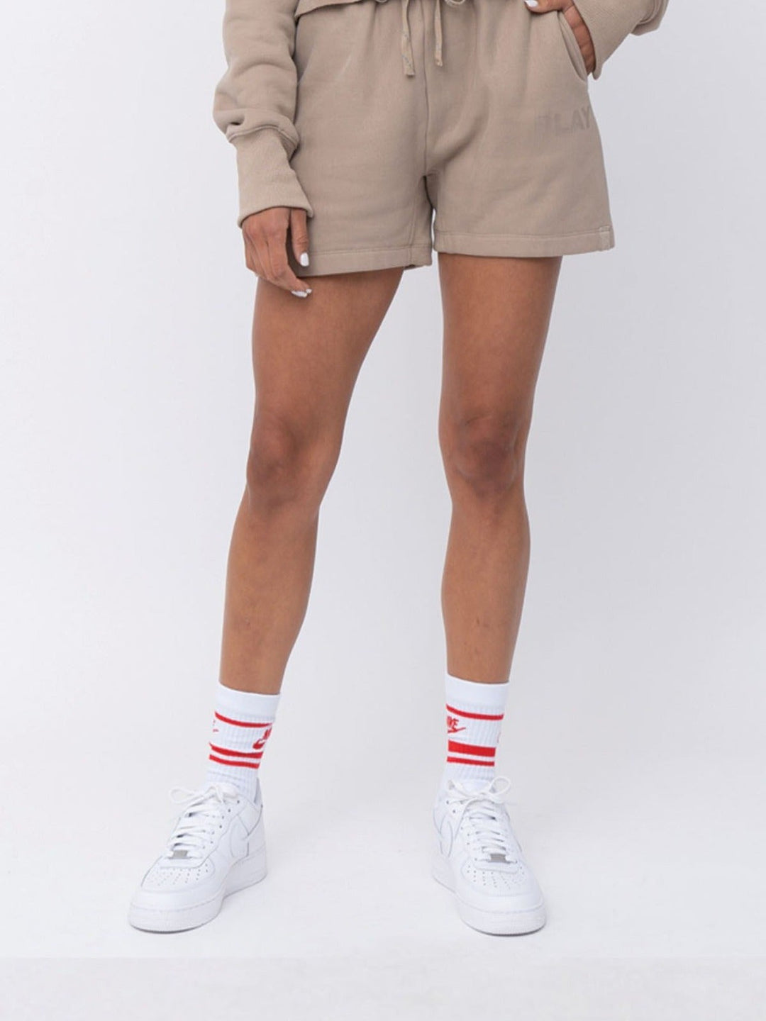 Penny Sweat Shorts - Taupe