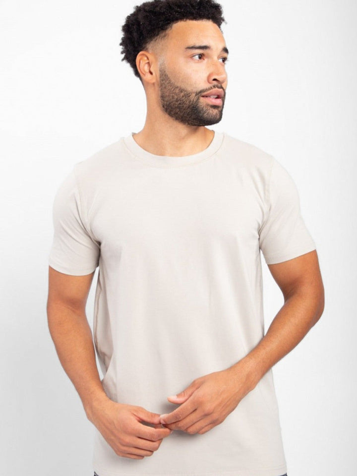 RIAN UNISEX CREW NECK TEE - GREY ICE