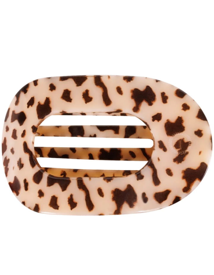 Jayden P Boutique - TELETIES Flat Round Clip - Blonde Tortoise / Small