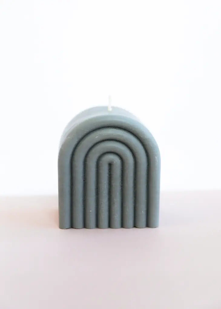 SHORT ARCH CANDLE 10 OZ - GREY-JaxKelly-Jayden P Boutique