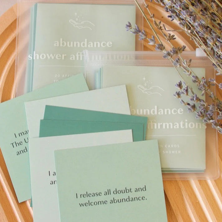 SHOWER AFFIRMATION CARDS - ABUNDANCE-JaxKelly-Jayden P Boutique