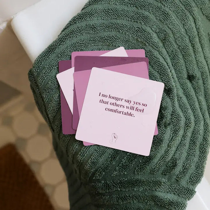 SHOWER AFFIRMATION REUSABLE CARDS - BOUNDARIES