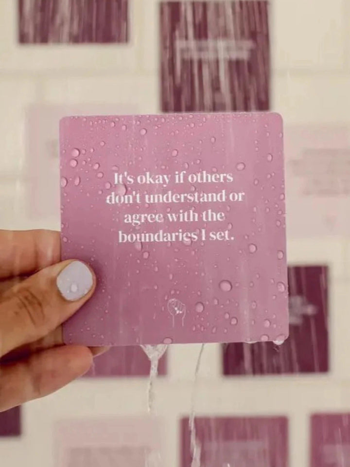 SHOWER AFFIRMATION REUSABLE CARDS - BOUNDARIES