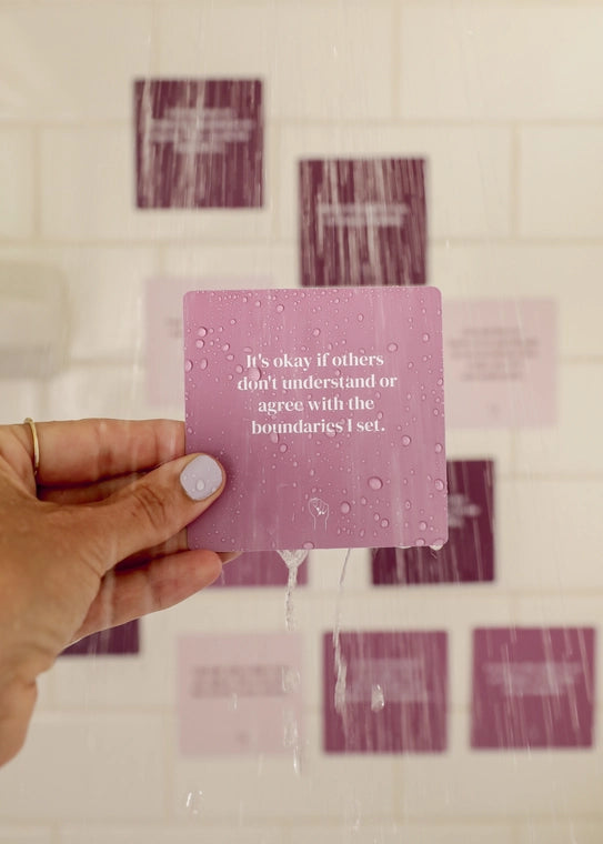 Jayden P Boutique - SHOWER AFFIRMATION REUSABLE CARDS GIFT SET - BOUNDARIES - Default Title