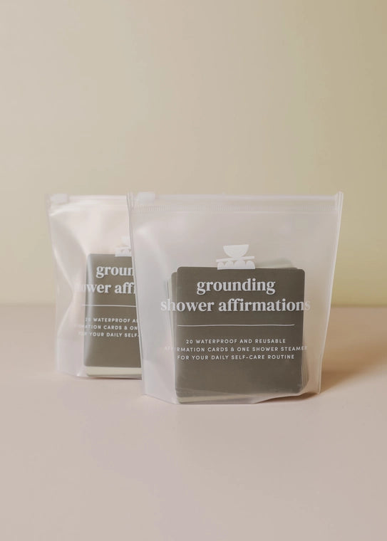 SHOWER AFFIRMATION REUSABLE CARDS GIFT SET - GROUNDING