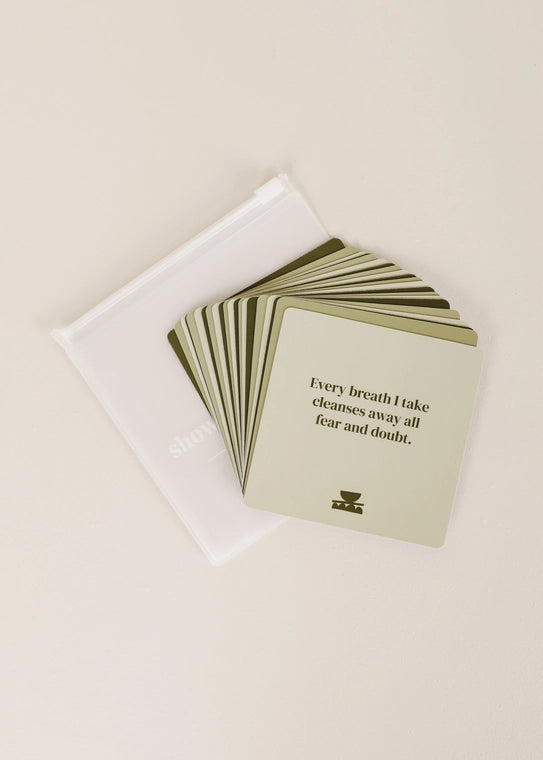 SHOWER AFFIRMATION REUSABLE CARDS - GROUNDING