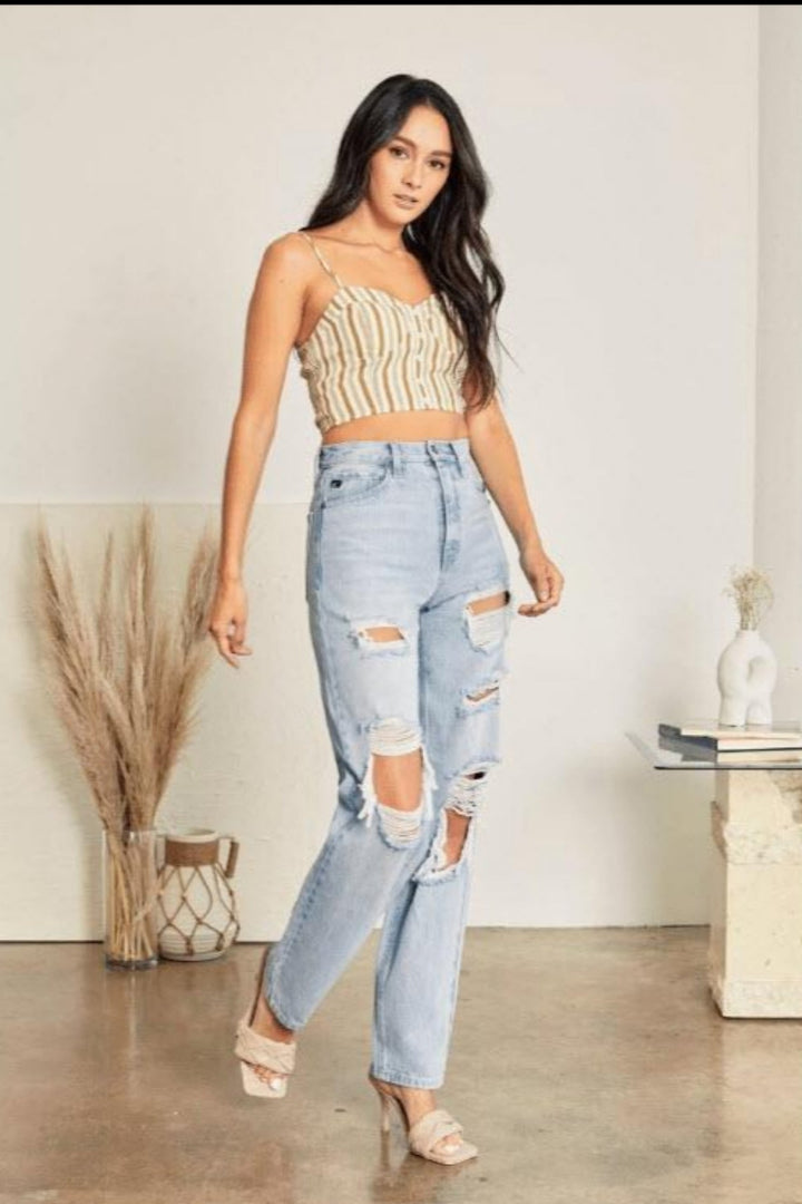 SUNSET HIGH RISE 90'S BAGGY DENIM-kan can-Jayden P Boutique