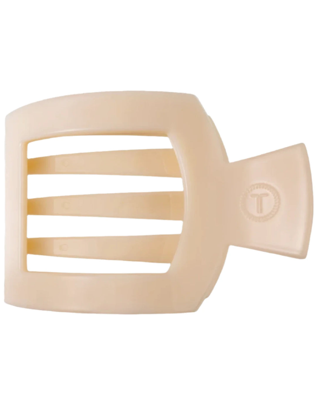 Square Flat Hair Clip Almond Beige