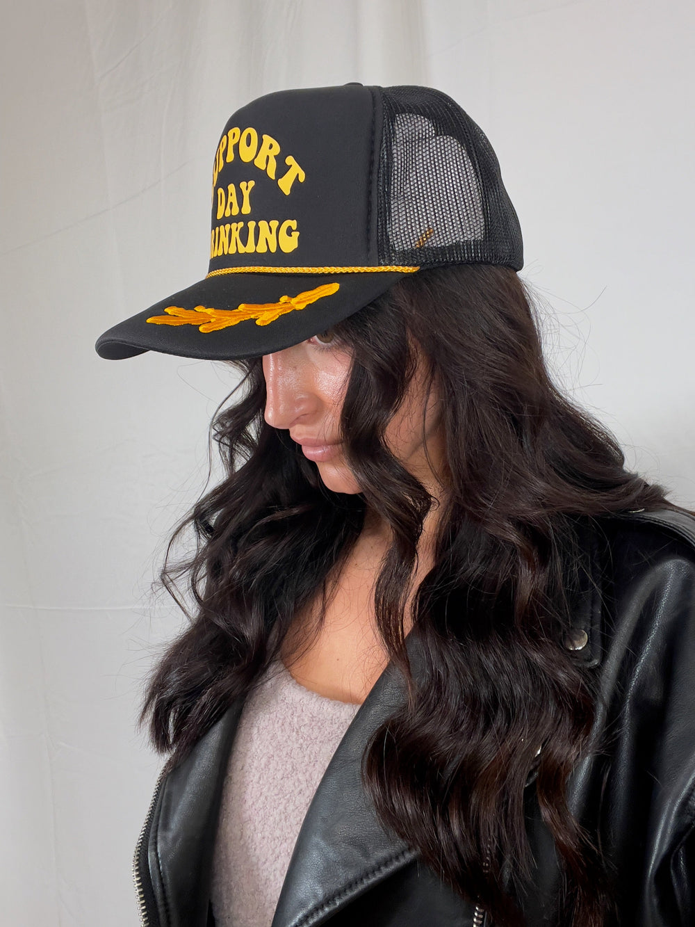 Support Day Drinking Trucker Hat - Captain Hat-RUBY MOON-Jayden P Boutique