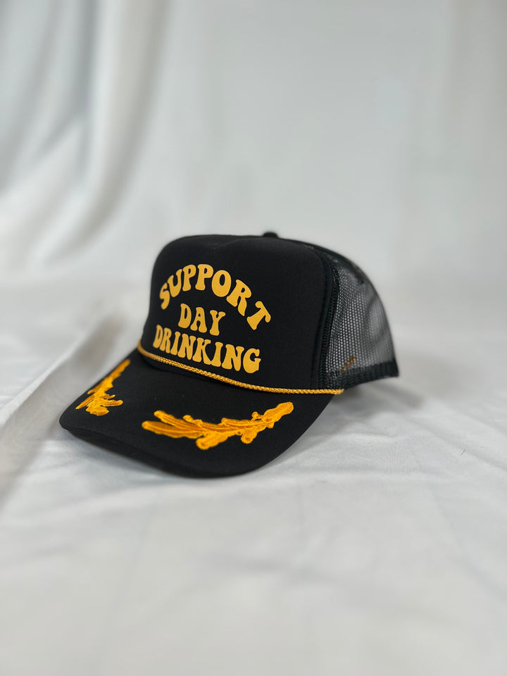 Support Day Drinking Trucker Hat - Captain Hat-RUBY MOON-Jayden P Boutique