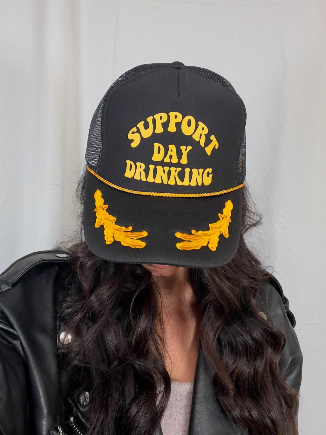 Support Day Drinking Trucker Hat - Captain Hat-RUBY MOON-Jayden P Boutique