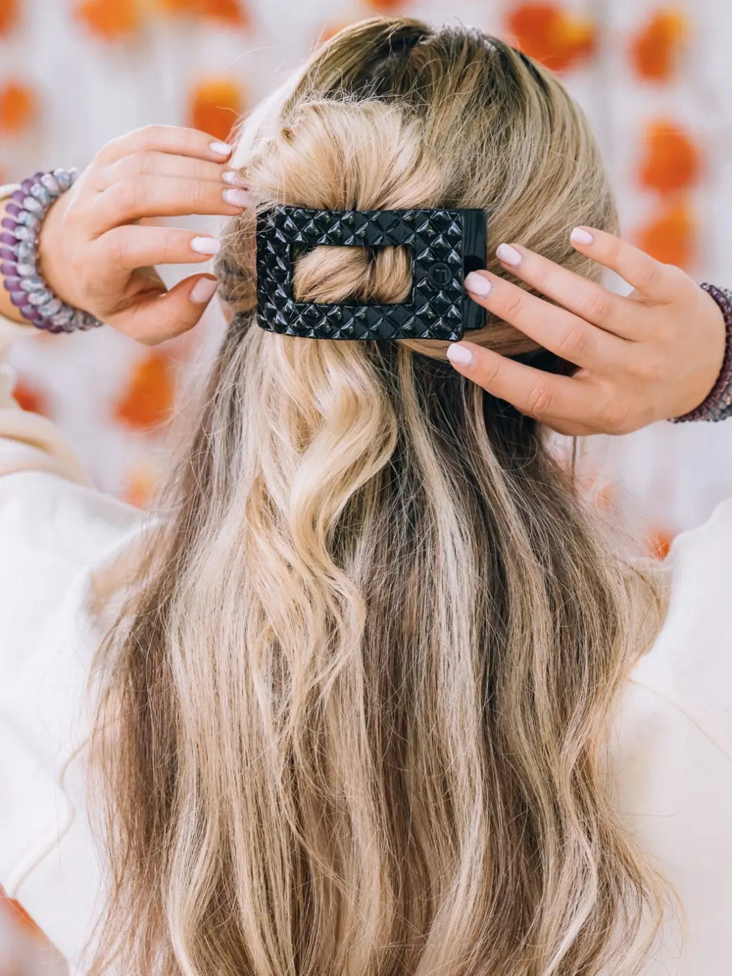 TELETIES - Flat Rectangle Hair Clip