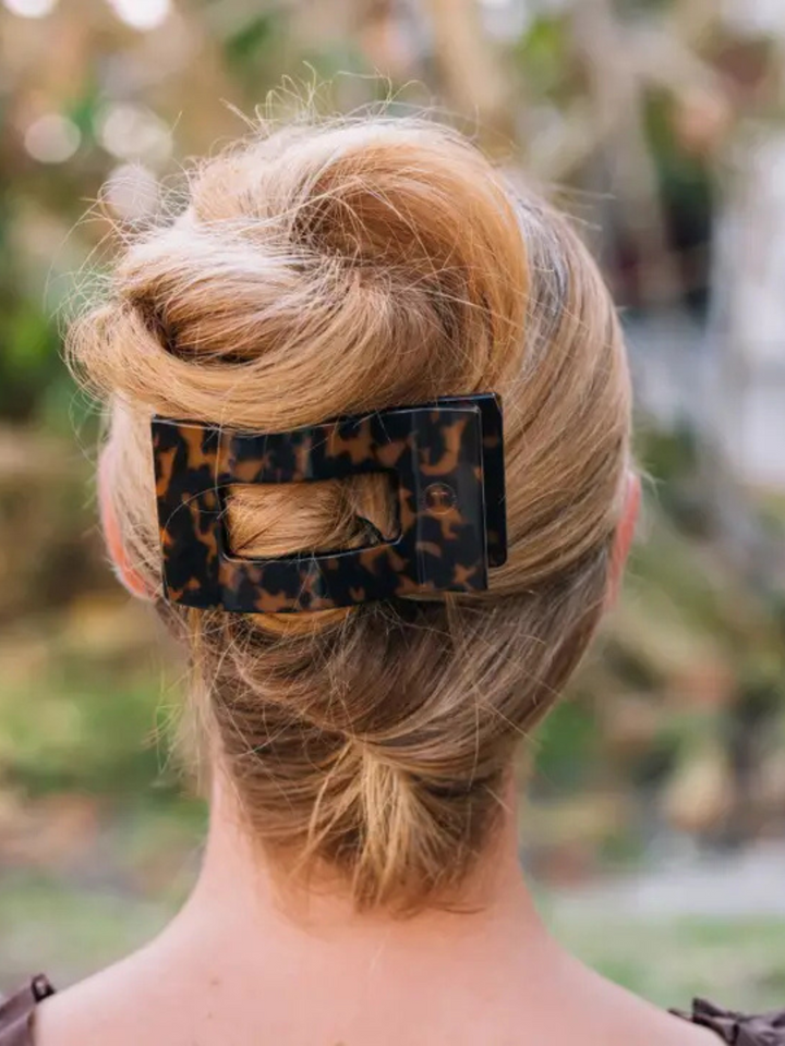 TELETIES - Flat Rectangle Hair Clip