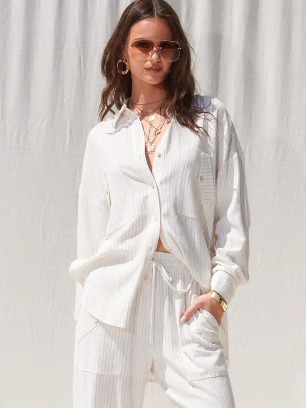 Elevate your off-duty style with The Seaside Stripe Linen Pants, perfect for warm days and relaxed vibes.
