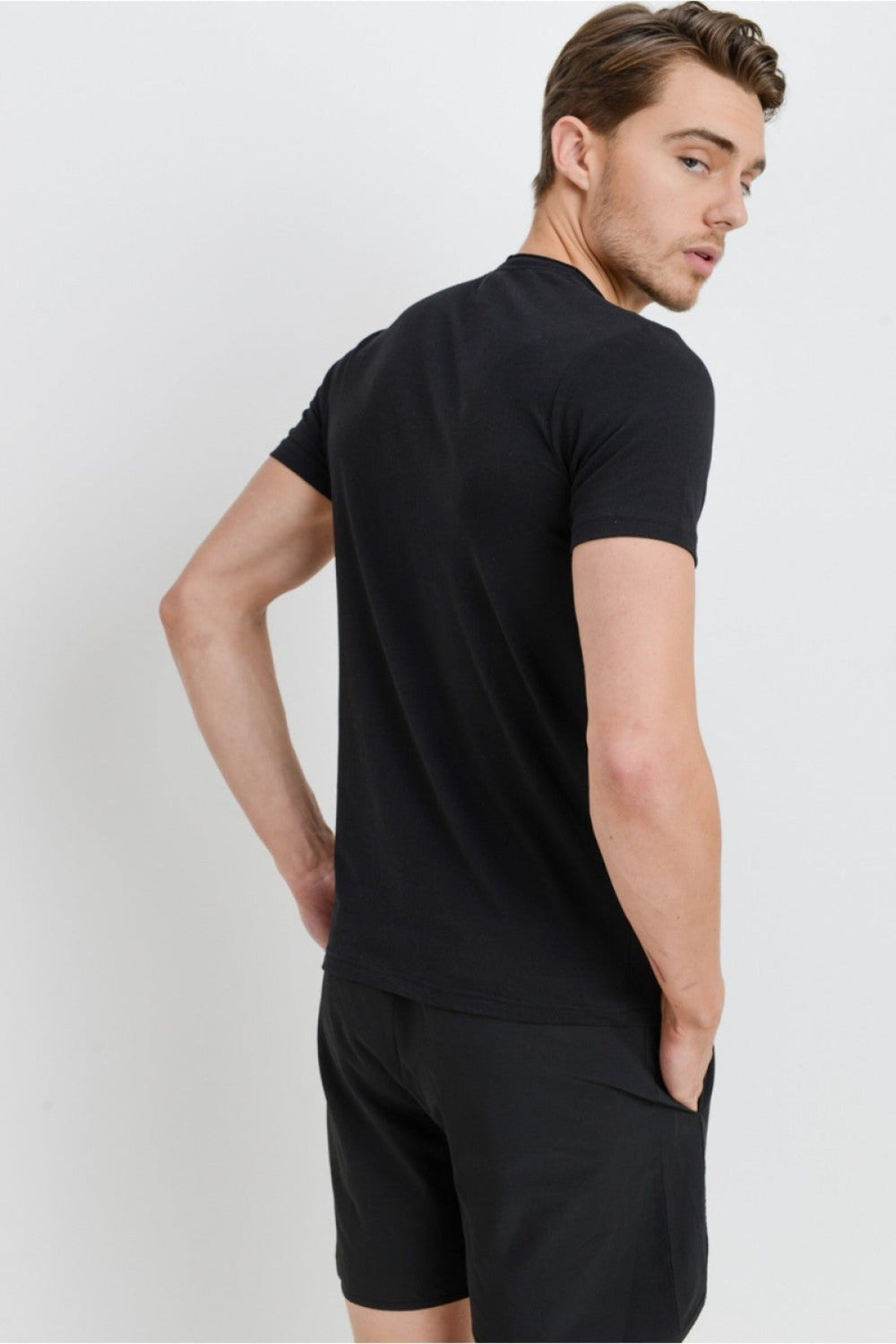 UNISEX CREW NECK ACTIVE TEE - BLACK-MONO B-Jayden P Boutique