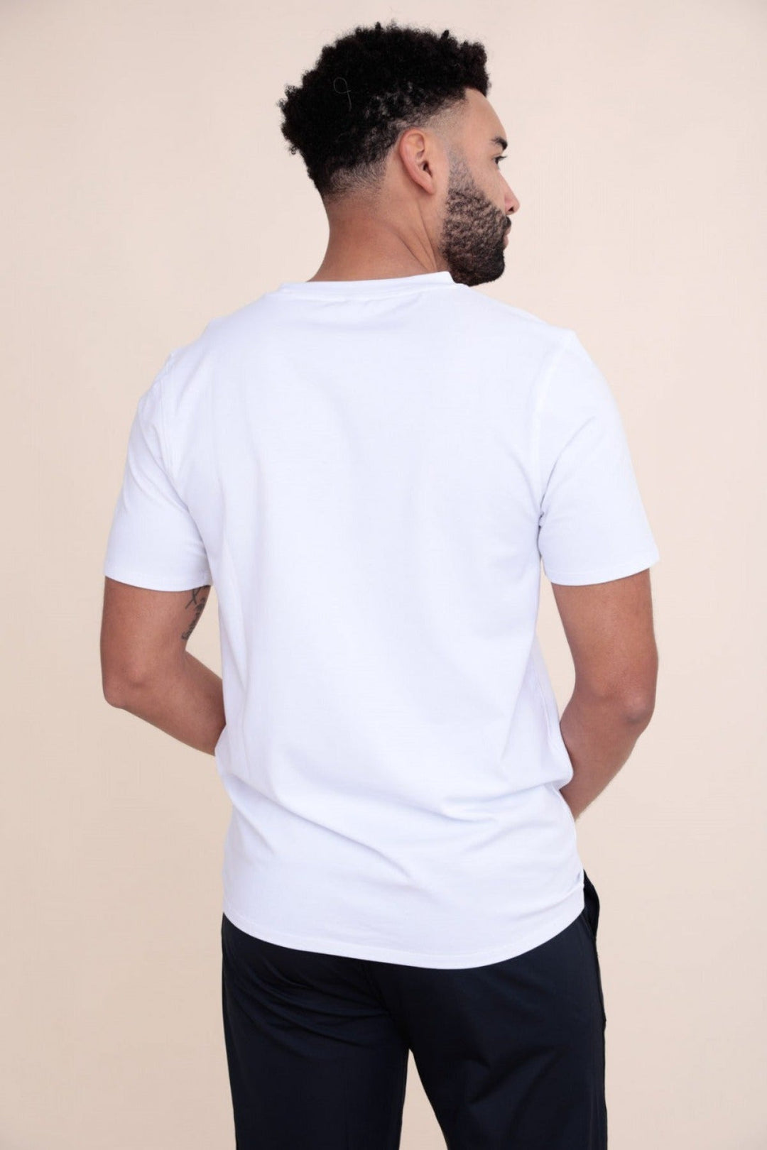 UNISEX CREW NECK ACTIVE TEE - WHITE-MONO B-Jayden P Boutique