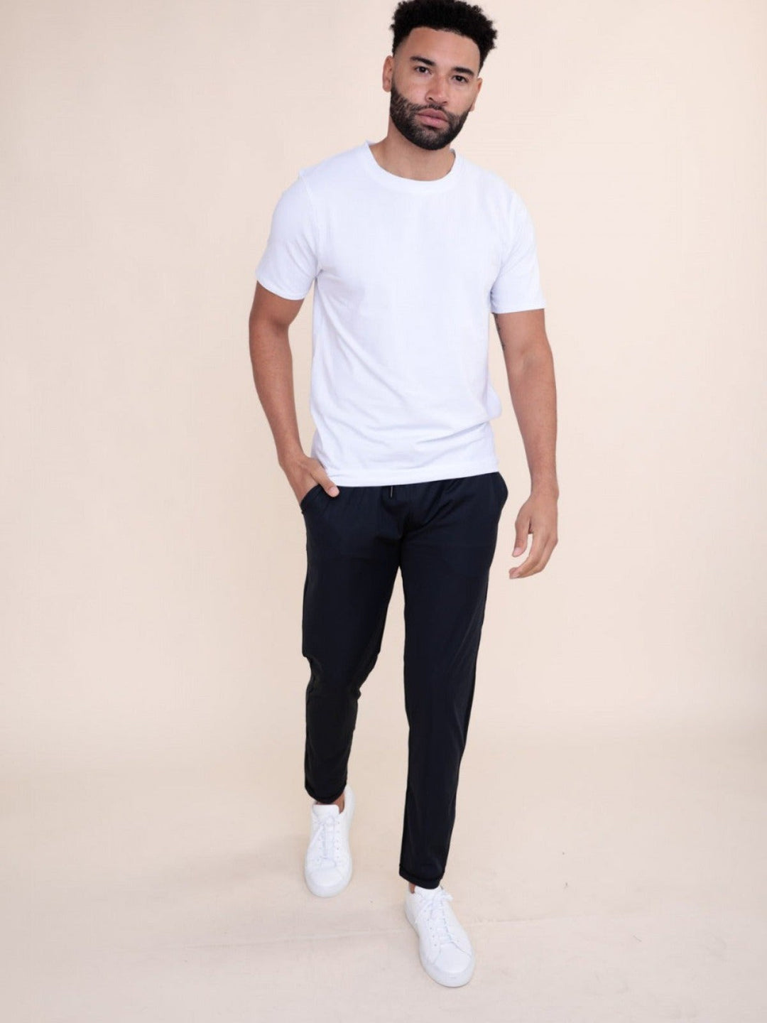 UNISEX CREW NECK ACTIVE TEE - WHITE-MONO B-Jayden P Boutique