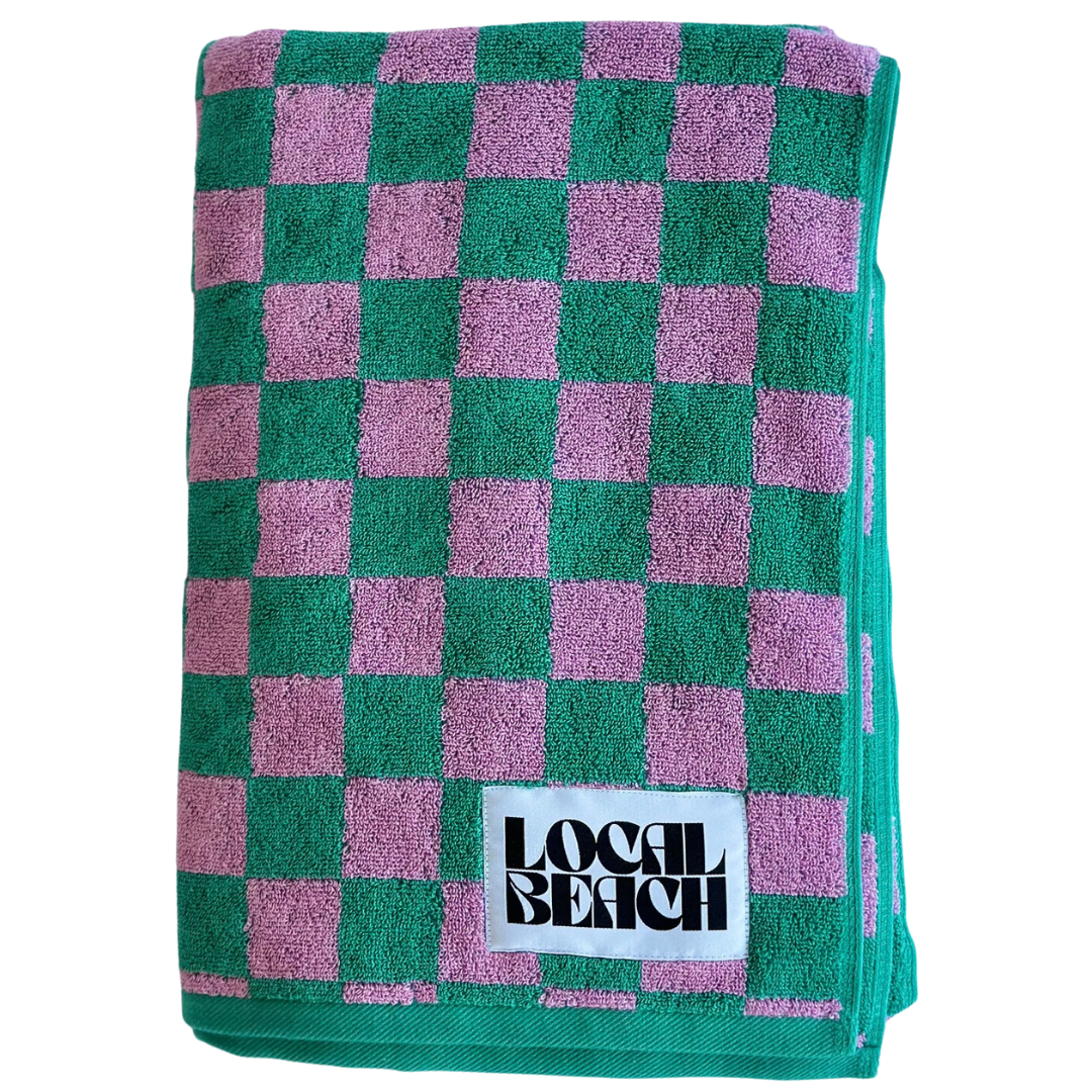 Local Beach Checker Beach & Bath Towel