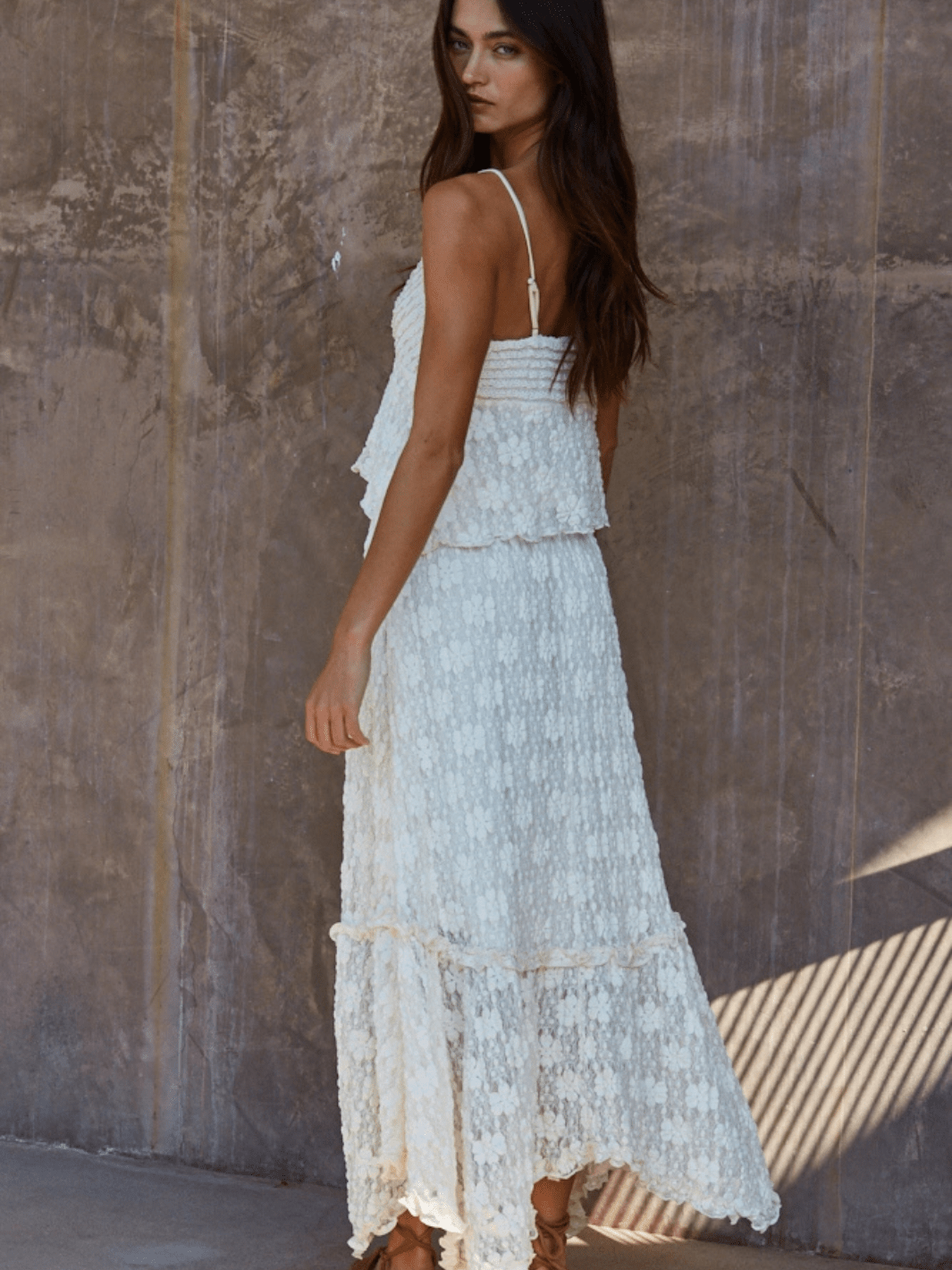 Bloom &amp; Bare Floral Lace Maxi Skirt - Jayden P Boutique