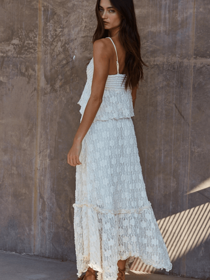 Bloom &amp; Bare Floral Lace Maxi Skirt - Jayden P Boutique