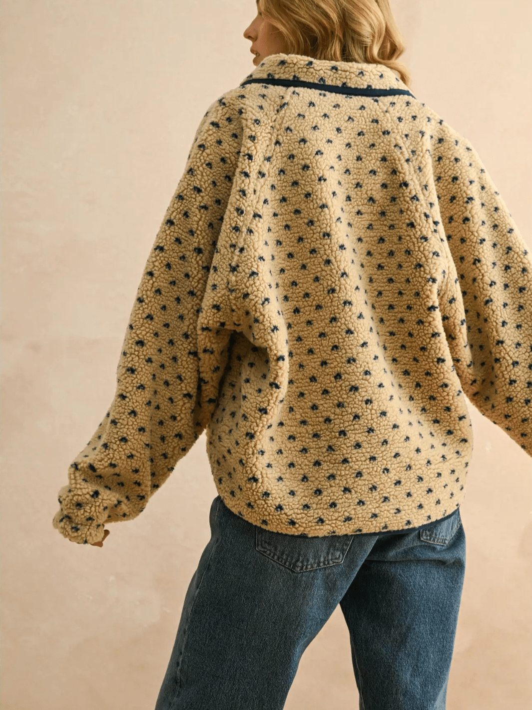 Canyon Bloom Patterned Sherpa Fleece Jacket - Jayden P Boutique