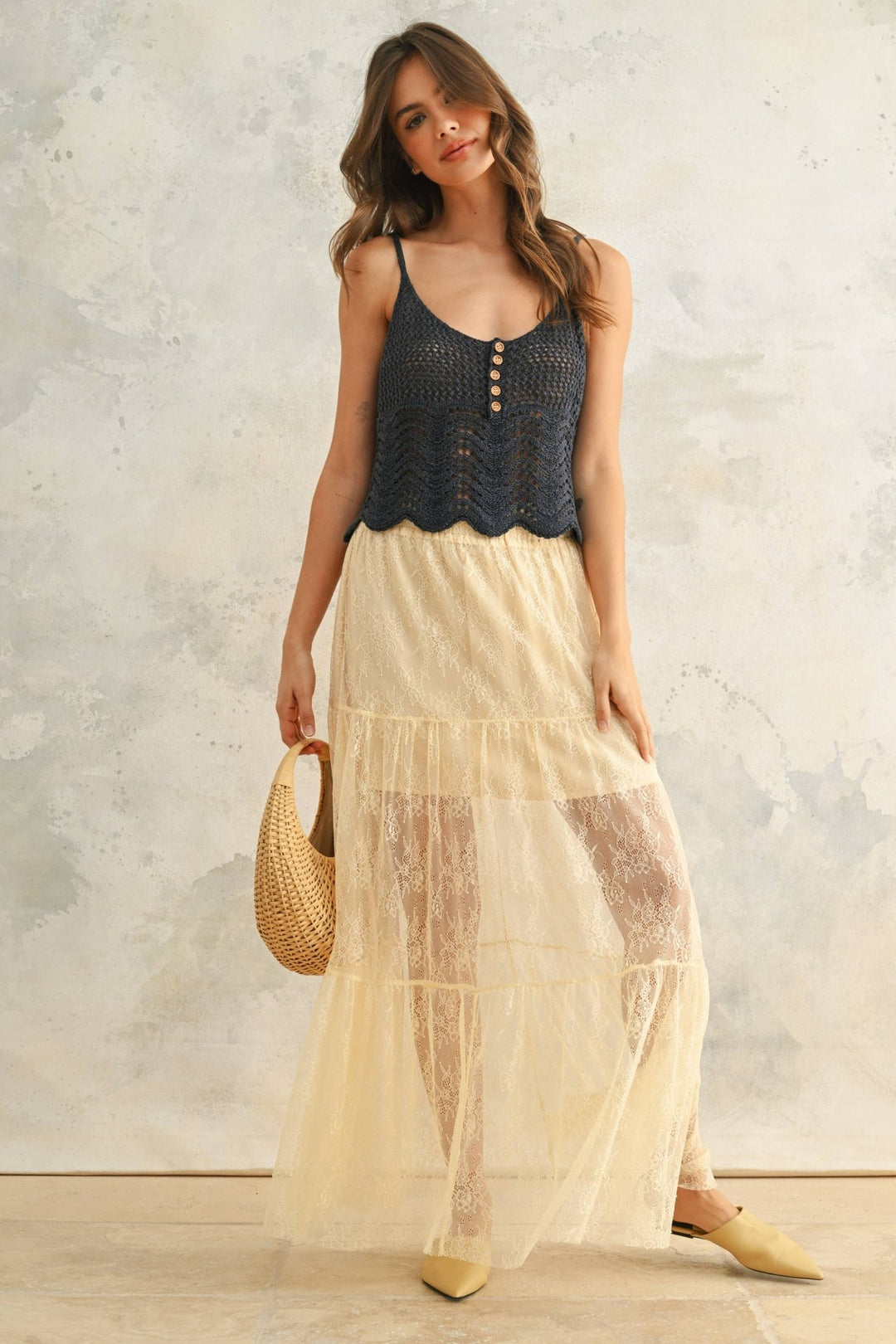 Carina Crochet Knitted Crop Top - Jayden P Boutique