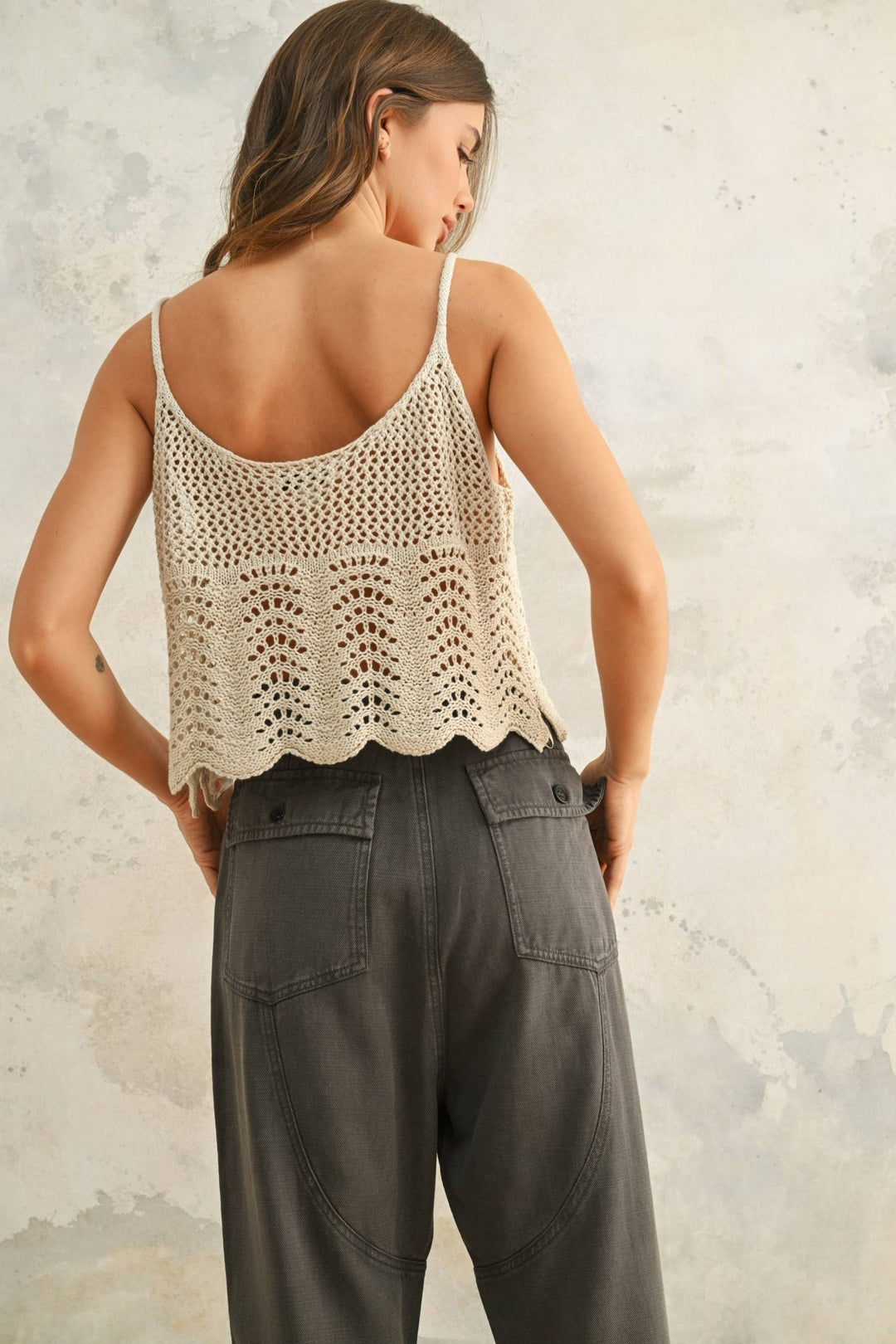 Carina Crochet Knitted Crop Top - Jayden P Boutique