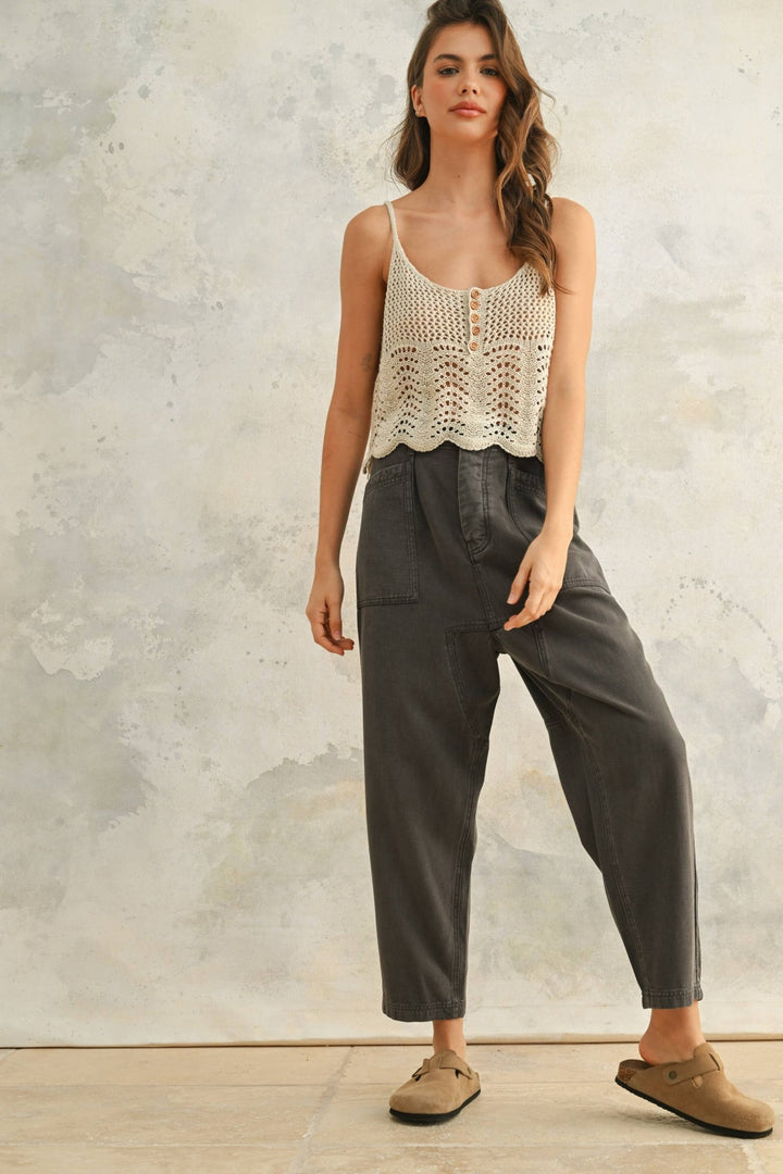 Carina Crochet Knitted Crop Top - Jayden P Boutique