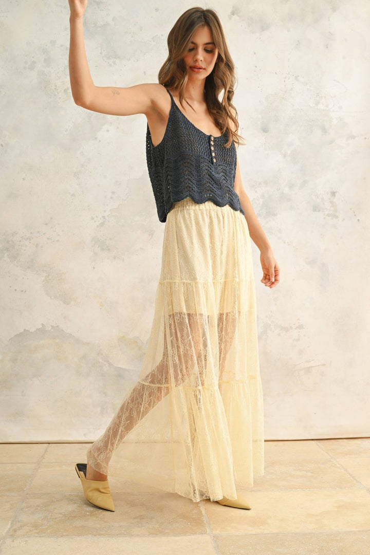 Carina Crochet Knitted Crop Top - Jayden P Boutique