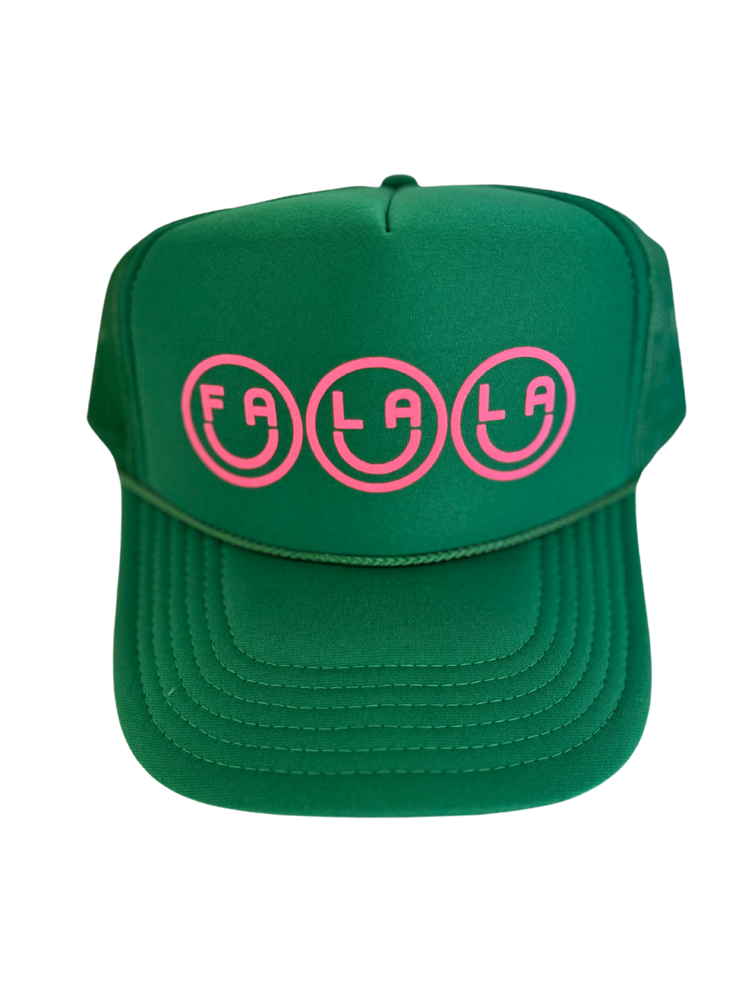 Jayden P Boutique - Local Beach - FA LA LA Trucker Hat - Kelly