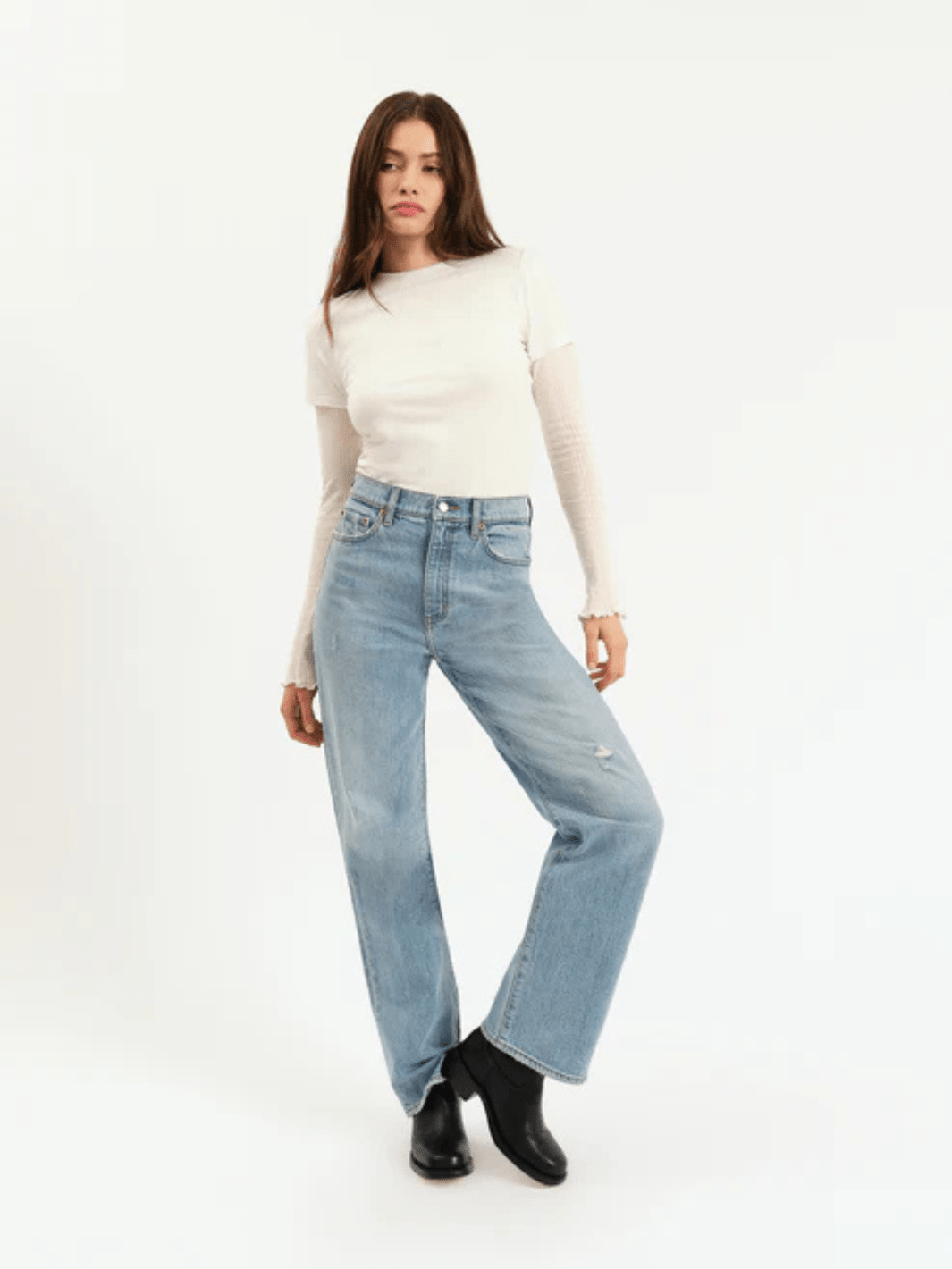 DAZE DENIM - City Straight High Rise Straight Leg Jeans - Jayden P Boutique