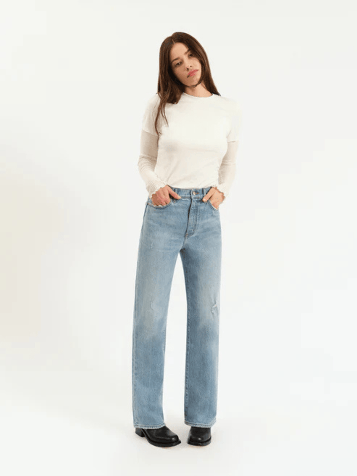DAZE DENIM - City Straight High Rise Straight Leg Jeans - Jayden P Boutique