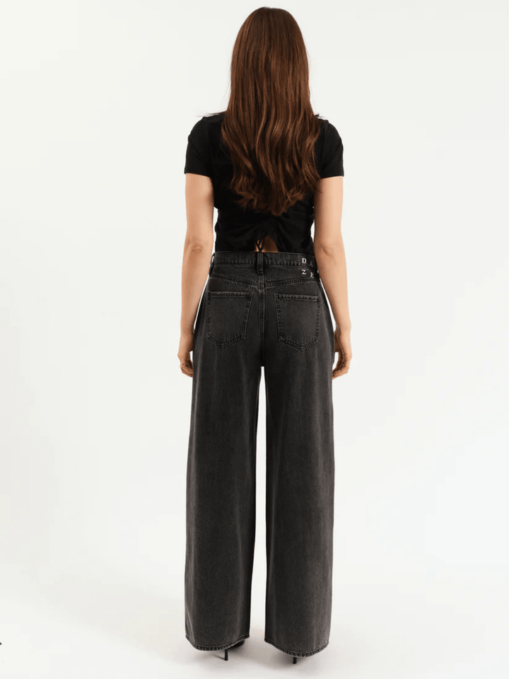 DAZE DENIM - Far Out High Rise Wide Leg Jeans - BLOOMING VINTAGE - Jayden P Boutique