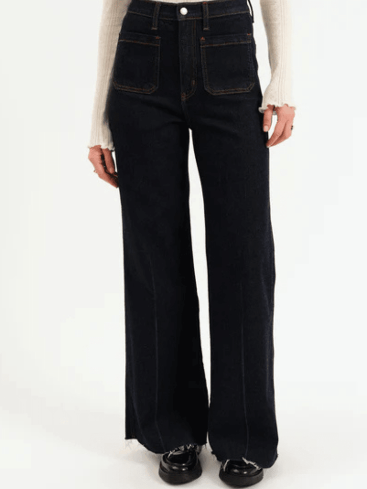 DAZE DENIM - Far Out High Rise Wide Leg Jeans - BLOOMING VINTAGE - Jayden P Boutique