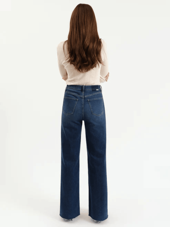 DAZE DENIM - Far Out High Rise Wide Leg Jeans - BLOOMING VINTAGE - Jayden P Boutique
