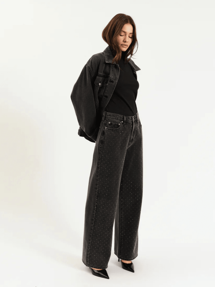 DAZE DENIM - Far Out High Rise Wide Leg Jeans - BLOOMING VINTAGE - Jayden P Boutique