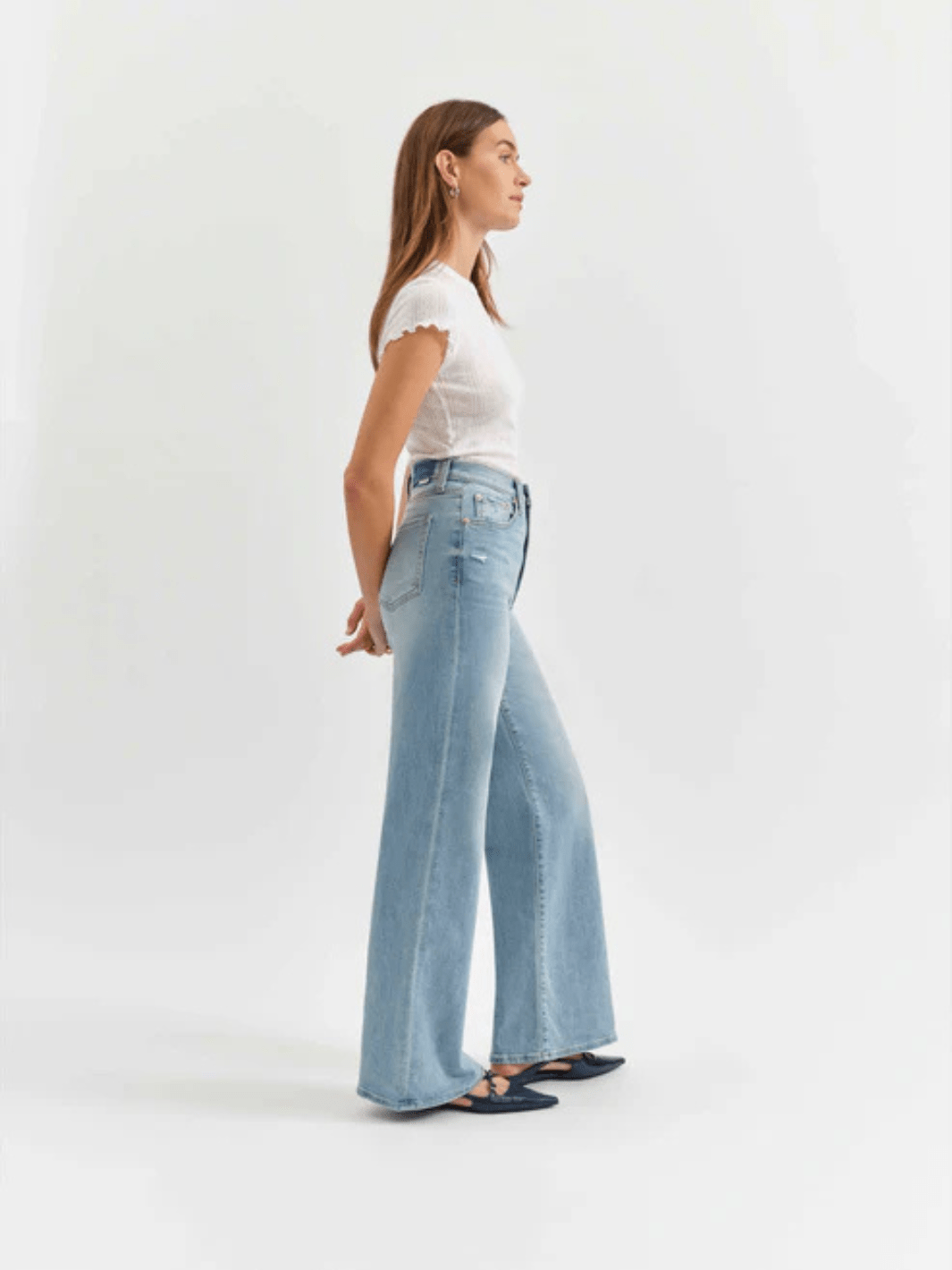 DAZE DENIM - Far Out High Rise Wide Leg Jeans - BLOOMING VINTAGE - Jayden P Boutique