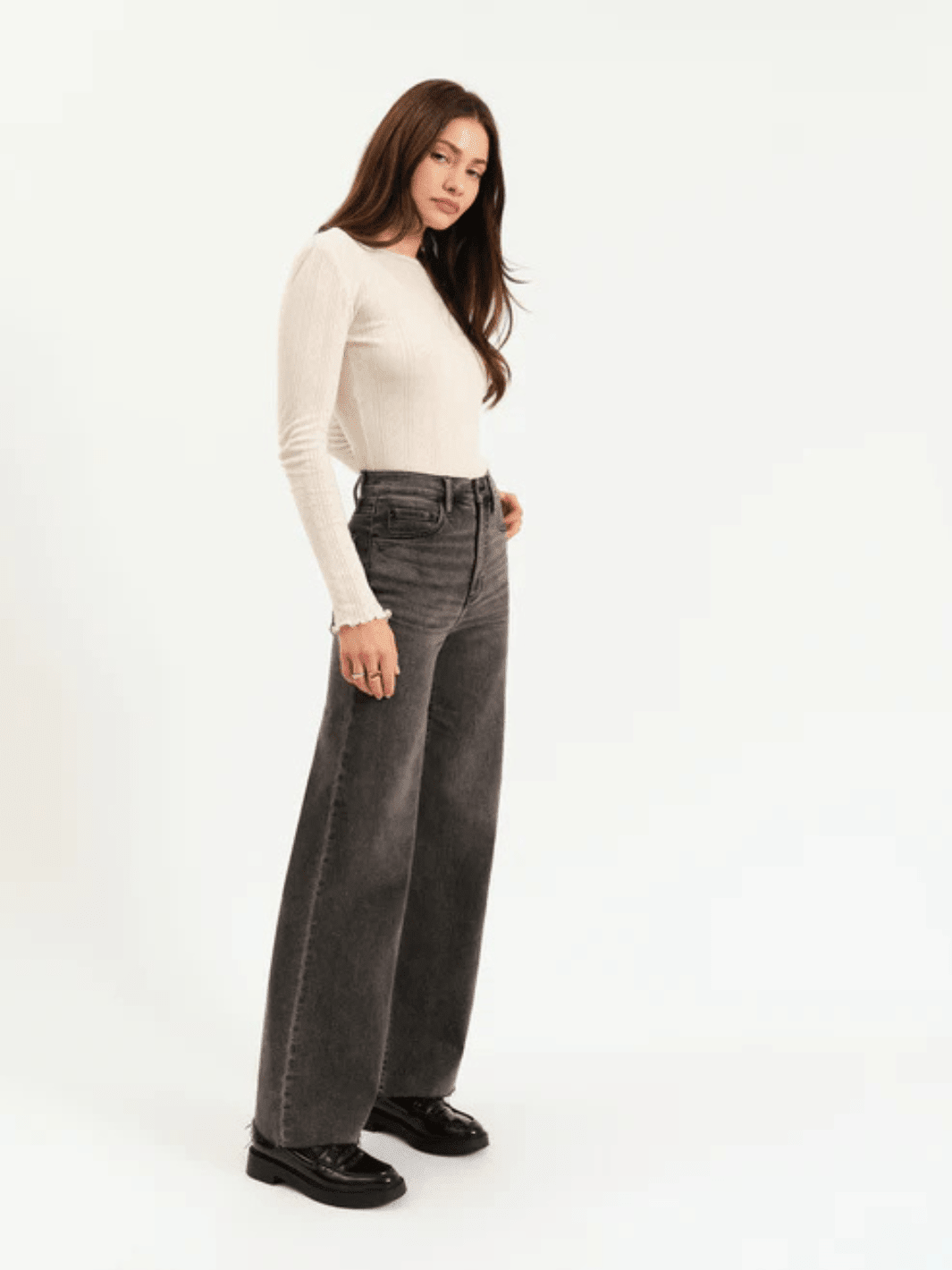 DAZE DENIM - Far Out High Rise Wide Leg Jeans - BLOOMING VINTAGE - Jayden P Boutique