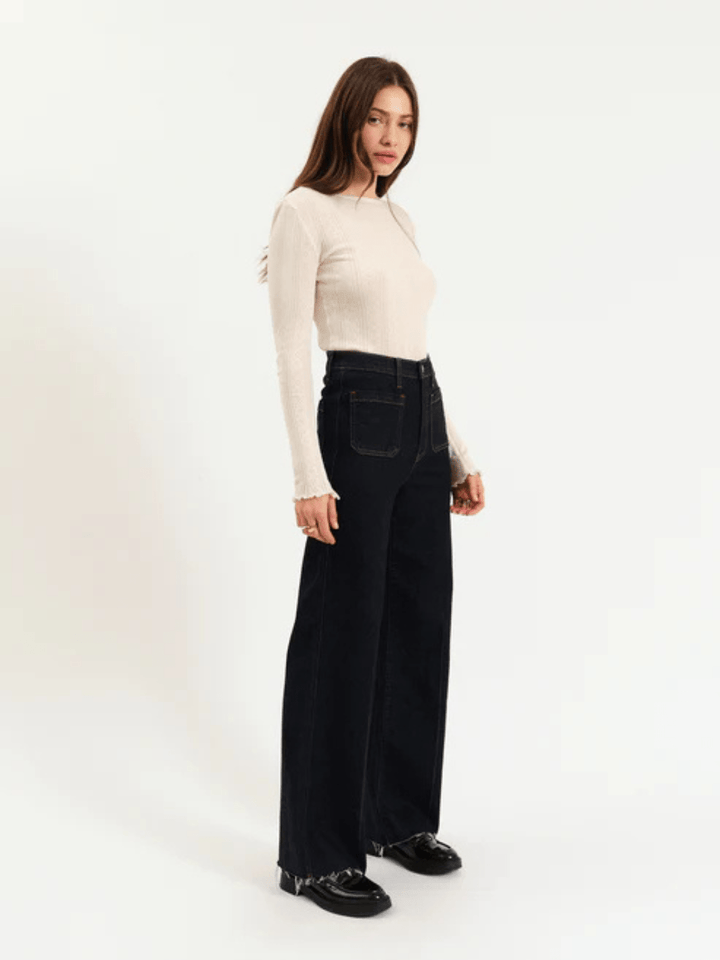 DAZE DENIM - Far Out High Rise Wide Leg Jeans - Jayden P Boutique